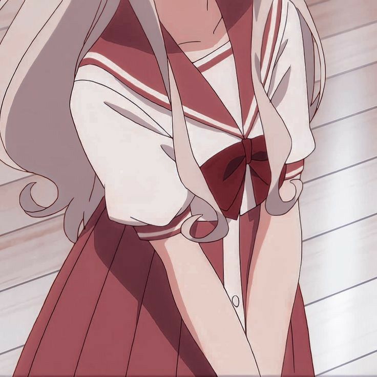An anime girl with a uniform on